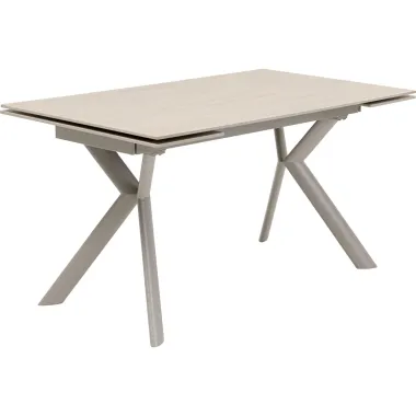 KARE Stół Rozkładany XENIA trawertyt 140 - 200 x 76 x 80cm / 71139