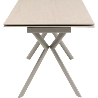 KARE Stół Rozkładany XENIA trawertyt 140 - 200 x 76 x 80cm / 71139