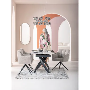 KARE Stół TWIST ONYX INCEPTION Rozkładany ceramiczny 120 - 180 x 76 x 90cm / 86786