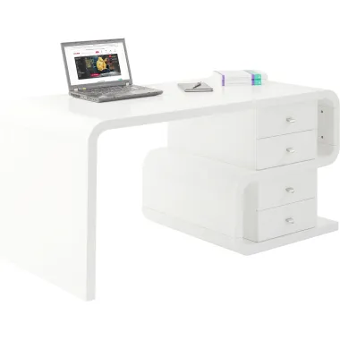 Kare Biurko SOFT SNAKE białe 150 x 76 x 70cm / 75193