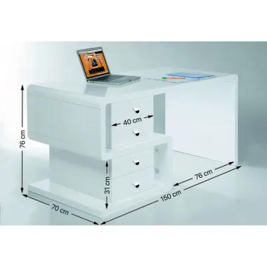 Kare Biurko SOFT SNAKE 150 x 76 x 70cm / 75193