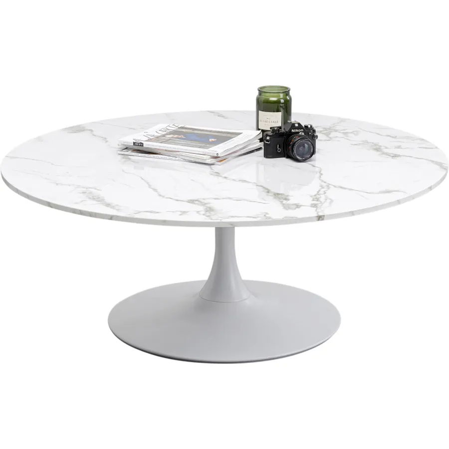 Kare Stolik kawowy SCHICKERIA biały 110 x 42 x 110cm / 87764