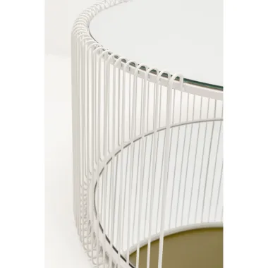 Kare Stolik kawowy WIRE beżowy 80 x 40 x 80cm / 70338