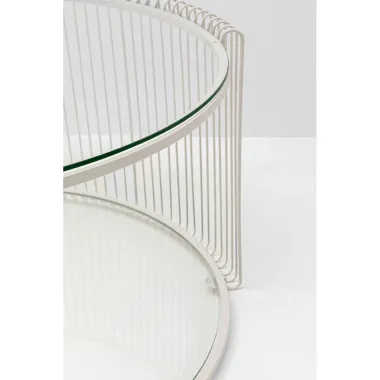 Kare Stolik kawowy WIRE beżowy 80 x 40 x 80cm / 70338