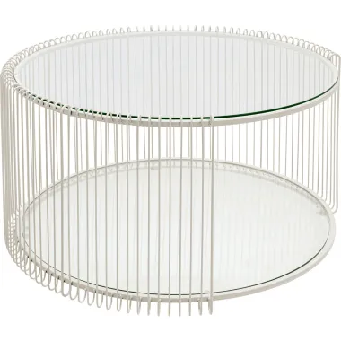 Kare Stolik kawowy WIRE beżowy 80 x 40 x 80cm / 70338