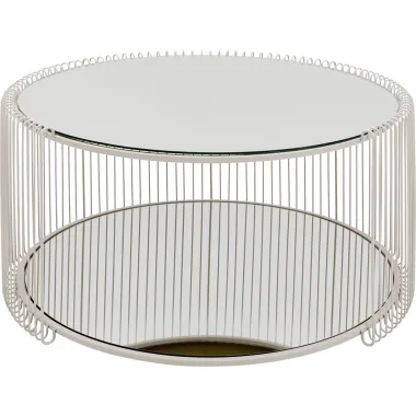 Kare Stolik kawowy WIRE beżowy 80 x 40 x 80cm / 70338