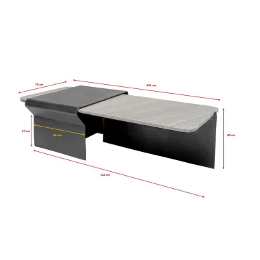 Kare Stolik kawowy MONTAGNA czarna 142 x 40 x 70cm / 87153