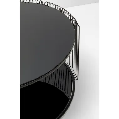 Kare Stolik kawowy WIRE czarny 80 x 40 x 80cm / 70335