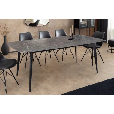 Invicta Stół do jadalni MILANO antracyt ceramiczny 180cm / 46993