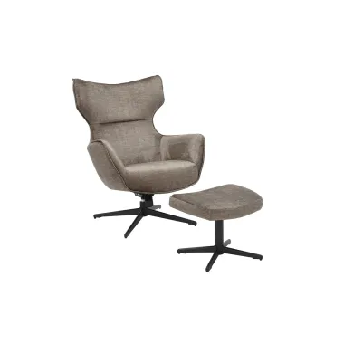 Invicta Fotel VOGUE obrotowy 360° aksamitny taupe 73cm / 46701