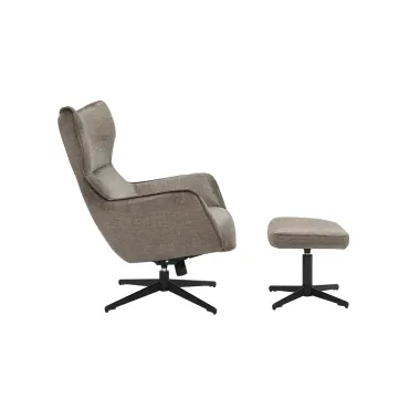 Invicta Fotel VOGUE obrotowy 360° aksamitny taupe 73cm / 46701