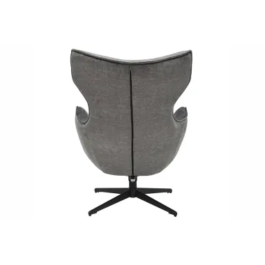 Invicta Fotel VOGUE obrotowy 360° aksamitny szary 73cm / 46703