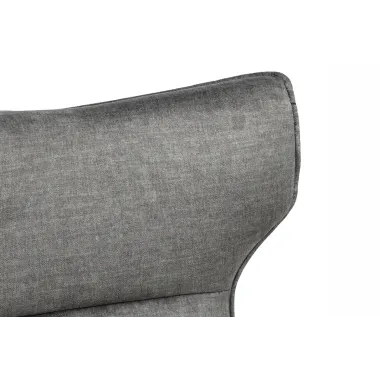 Invicta Fotel VOGUE obrotowy 360° aksamitny szary 73cm / 46703