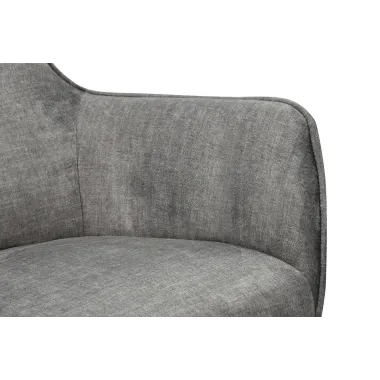 Invicta Fotel VOGUE obrotowy 360° aksamitny szary 73cm / 46703