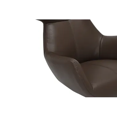 Invicta Fotel VOGUE obrotowy 360° imitacja brązowej skóry 73cm / 47720