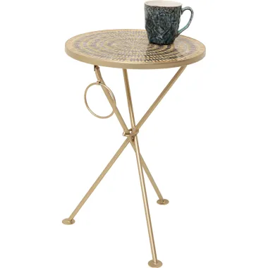 Kare Stolik boczny CLACK złoty 35 x 53 x 35cm / 70317