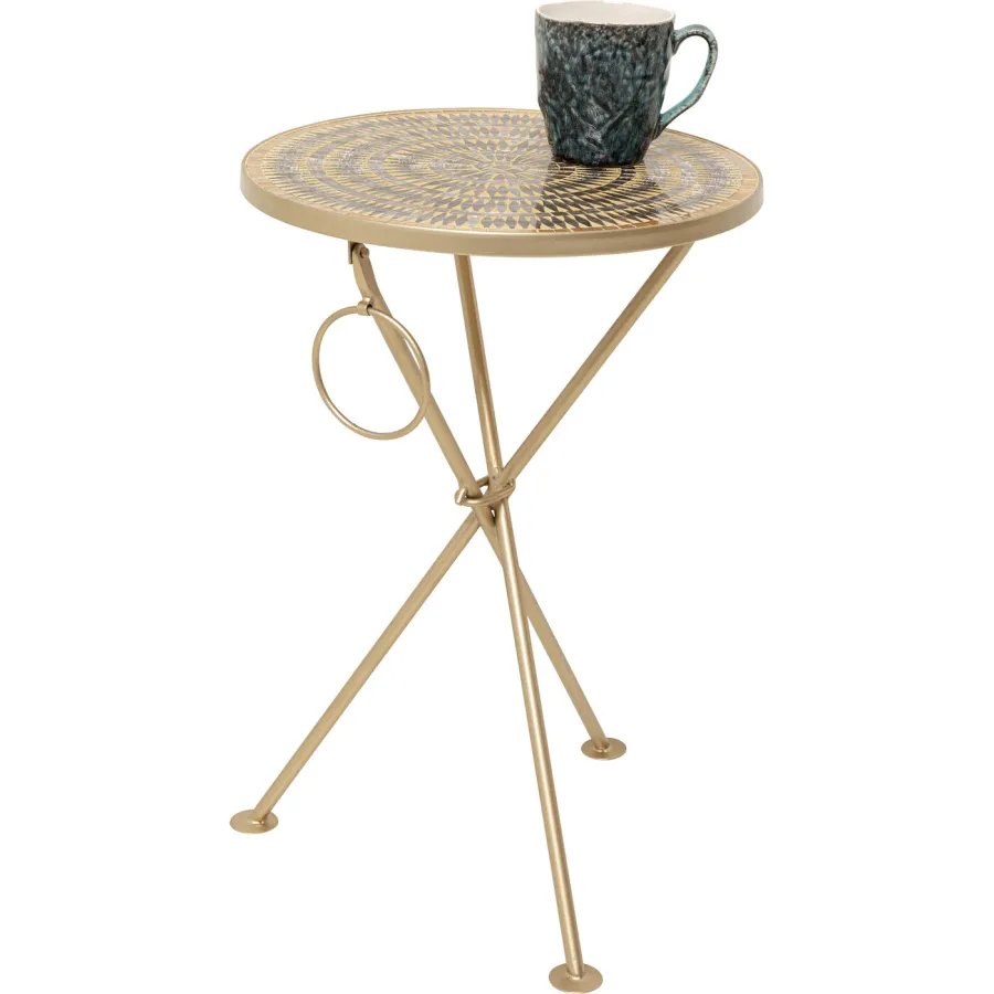 Kare Stolik boczny CLACK złoty 35 x 53 x 35cm / 70317