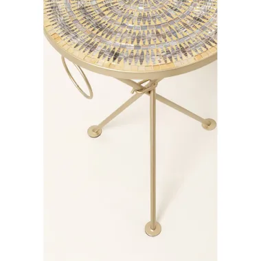 Kare Stolik boczny CLACK złoty 35 x 53 x 35cm / 70317