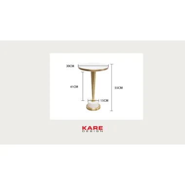 Kare Stolik boczny CONEY złoty 30 x 60 x 30cm / 70269