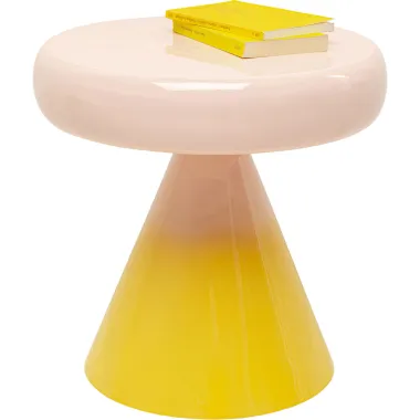 Kare Stolik boczny RICI zółto-różowy 42 x 40 x 42cm / 70366