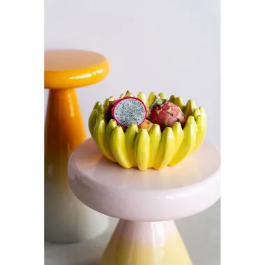 Kare Stolik boczny RICI zółto-różowy 42 x 40 x 42cm / 70366