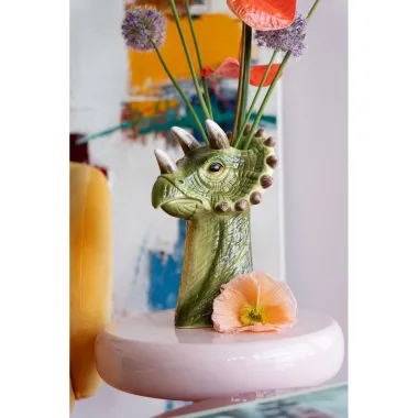 Kare Stolik boczny RICI zółto-różowy 42 x 40 x 42cm / 70366