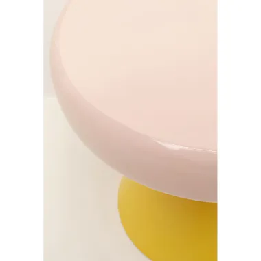 Kare Stolik boczny RICI zółto-różowy 42 x 40 x 42cm / 70366