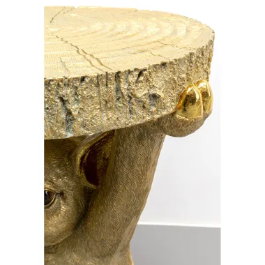 Kare Stolik boczny ANIMAL PIG złoty 34 x 52 x 32cm / 70204