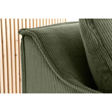 Invicta Sofa HEAVEN 3 osobowa zielony sztruks 202 x 88 x 105cm / 46107