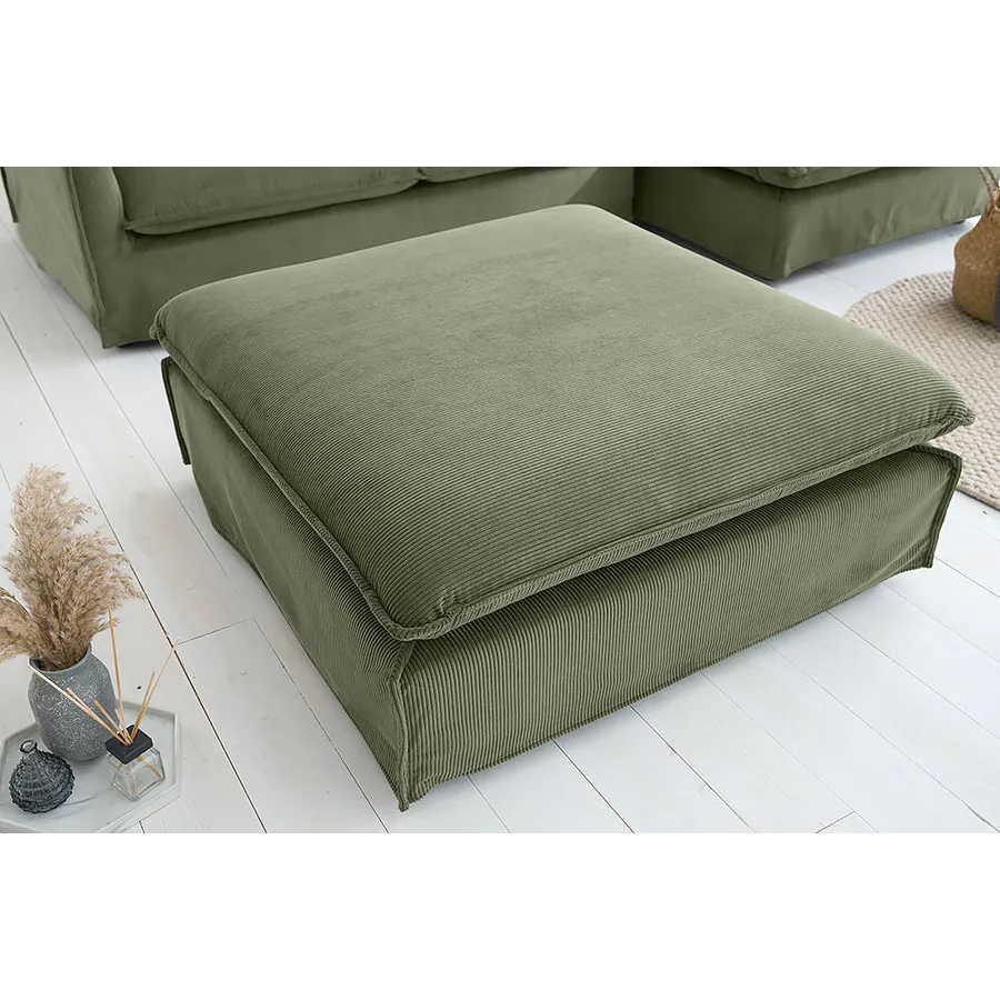 Invicta Pufa HEAVEN zielony sztruks 100 x 42 x 100cm / 46110