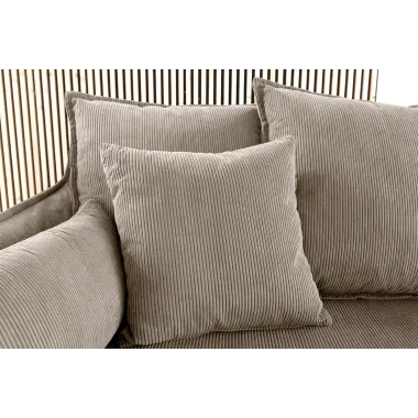 Invicta Sofa HEAVEN 3 osobowa beżowy sztruks 202 x 88 x 105cm / 46108