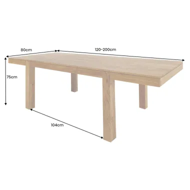 Invicta LAGOS PURE Stół do jadalni rozkładany 120 - 200cm / 47097