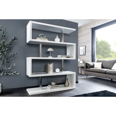 Invicta Regał SNAKE biały MDF 120 x 165 x 35cm / 46400