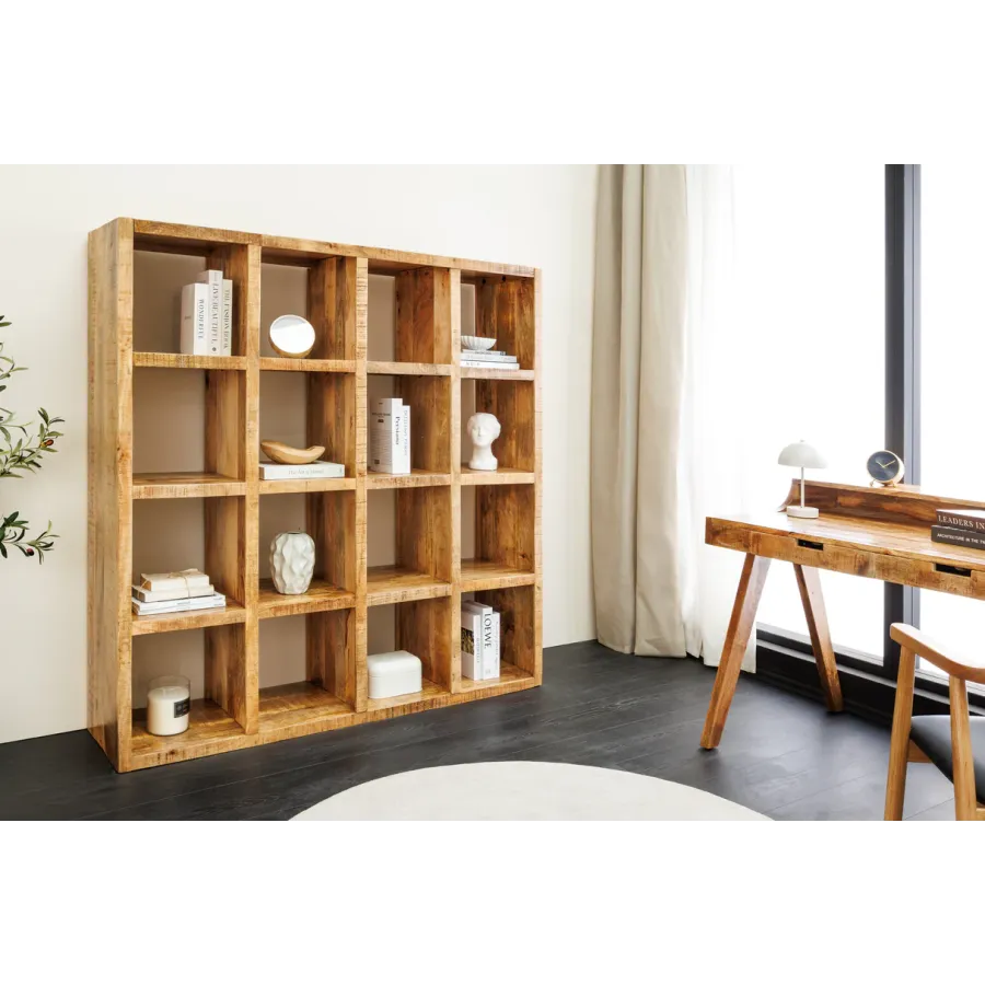 Invicta Regał IRON CRAFT naturalny mango 156 x 160 x 40cm / 46798