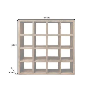Invicta Regał IRON CRAFT naturalny mango 156 x 160 x 40cm / 46798