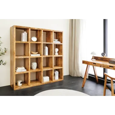 Invicta Regał IRON CRAFT naturalny mango 156 x 160 x 40cm / 46798