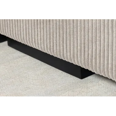 Invicta Sofa narożna BABYLON XXL sztruks beżowy 270 x 85 x 175cm / 43859