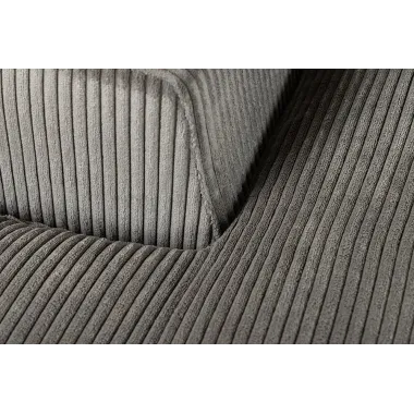 Invicta Sofa narożna BABYLON XXL sztruks szary 270 x 85 x 175cm / 43858