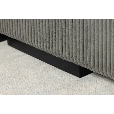 Invicta Sofa narożna BABYLON XXL sztruks szary 270 x 85 x 175cm / 43858