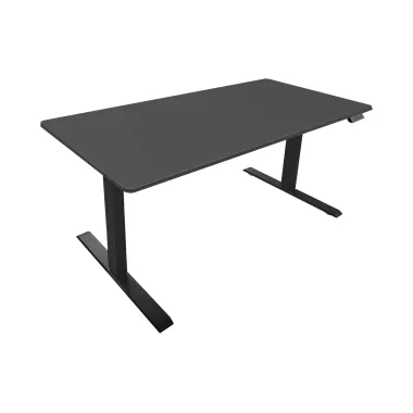 Invicta Biurko BLACK DESK z regulacją wysokości antracyt z czarną ramą 140 x 72-119 x 60cm / 47547
