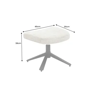 Invicta Podnóżek CLOUD szampański 46 x 38 x 36cm / 46706