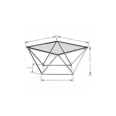 KARE Stolik kawowy CRISTALLO 80 x 45 x 80cm / 85604