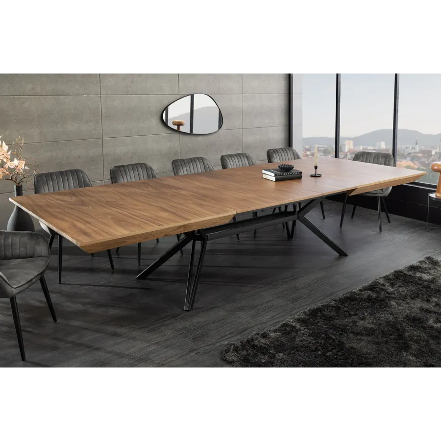 Invicta Stół rozkładany GIANT fornir z drewna orzechowego 180 - 320cm / 46567