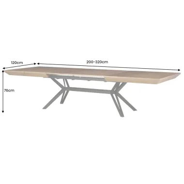 Invicta Stół rozkładany GIANT fornir z drewna orzechowego 180 - 320cm / 46567