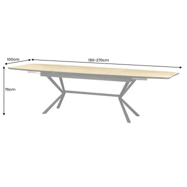 Invicta Stół rozkładany GRANDEZZA optyka drewna dębowego 180 - 270cm / 46554