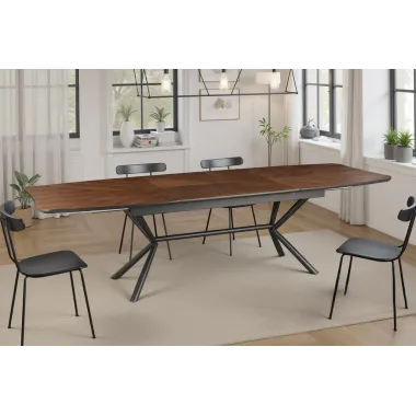 Invicta Stół rozkładany GRANDEZZA optyka drewna orzechowego 180 - 270cm / 46568