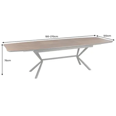 Invicta Stół rozkładany GRANDEZZA optyka drewna orzechowego 180 - 270cm / 46568