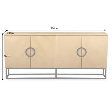 Invicta Komoda GRANDEZZA optyka drewna dębowego 180 x 80 x 40cm / 46698