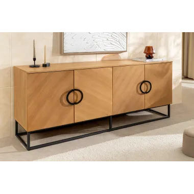 Invicta Komoda GRANDEZZA optyka drewna dębowego 180 x 80 x 40cm / 46698