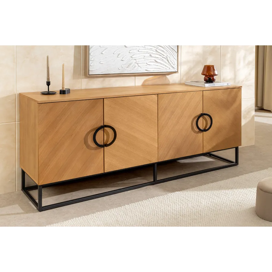 Invicta Komoda GRANDEZZA optyka drewna dębowego 180 x 80 x 40cm / 46698